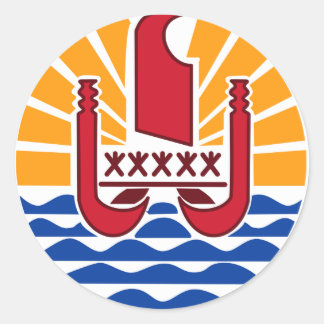 Französisch Polynesien PF Runder Aufkleber