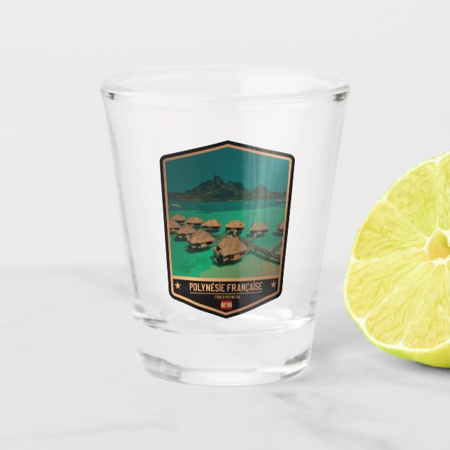 Französisch-Polynesien Schnapsglas (Vorderseite)