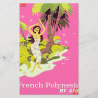 Französisch-Polynesien Vintage-Reiseposter