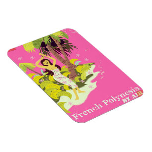 Französisch-Polynesien Vintage-Reiseposter Magnet