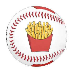 Französisch Pommes Cartoon Abbildung Baseball