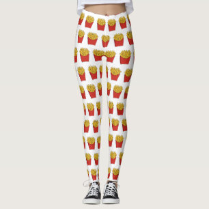 Französisch Pommes Cartoon Abbildung Leggings