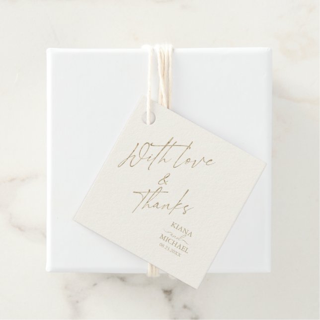 Französisch-Romance Wedding Blush ID870 Geschenkanhänger (Beispiel)