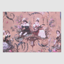 Französisch Rosa Toile im viktorianischen Stil, fl