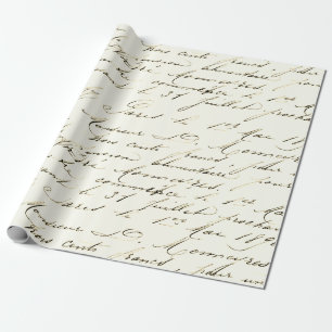 Französisch Script Vintag Decoupage Geschenkpapier