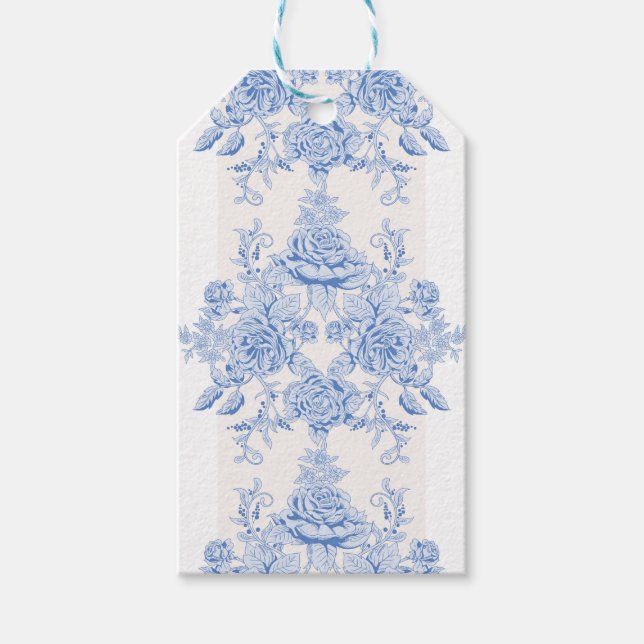 Französisch, Shabby Chic, Vintag, blass, weiß, chi Geschenkanhänger (Vorderseite)