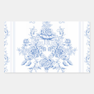 Französisch, Shabby Chic, Vintag, blass, weiß, chi Rechteckiger Aufkleber
