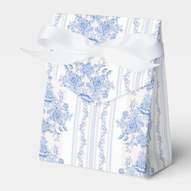 Französisch, Shabby Chic, Vintag, blassblau, weiß, Geschenkschachtel (Vorderseite)