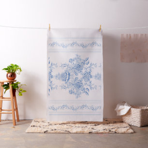 Französisch, Shabby Chic, Vintag, hellblau, weiß Stoff