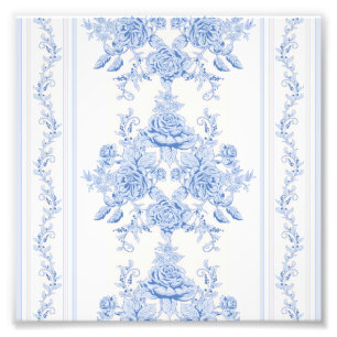 Französisch, shabby chic, vintage, blassblau, weiß fotodruck