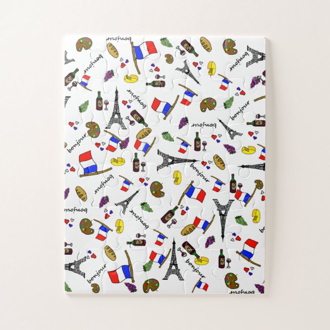 Französisch Themed Impossible Jigsaw Puzzle (Vertikal)