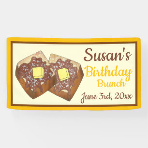 Französisch Toast Ahornsirup Geburtstag Frühstück Banner