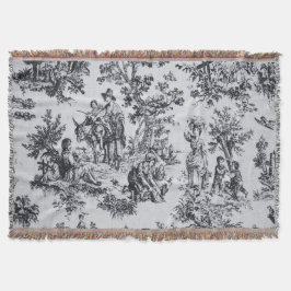 Französisch toile de joues Schwarz-Weiß elegant Decke