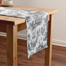 Französisch toile de joues Schwarz-Weiß elegant