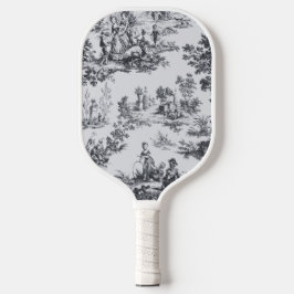 Französisch toile de joues Schwarz-Weiß elegant Pickleball Schläger
