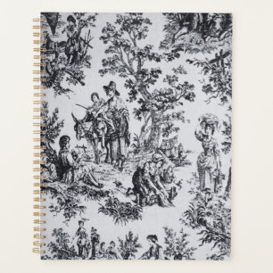 Französisch toile de joues Schwarz-Weiß elegant Planer