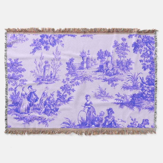 Französisch toile de jouy blau-weiß elegant decke (Vorderseite)
