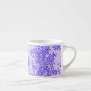 Französisch toile de jouy blau-weiß elegant espressotasse