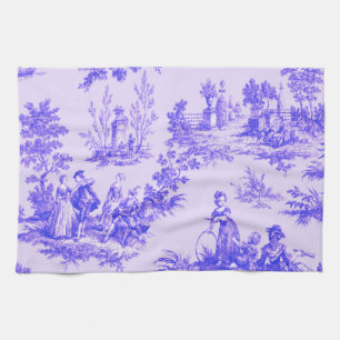 Französisch toile de jouy blau-weiß elegant geschirrtuch