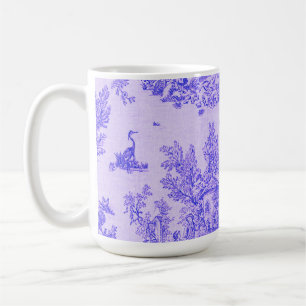 Französisch toile de jouy blau-weiß elegant kaffeetasse