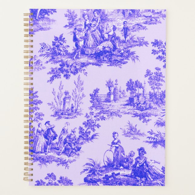 Französisch toile de jouy blau-weiß elegant planer (Vorderseite)