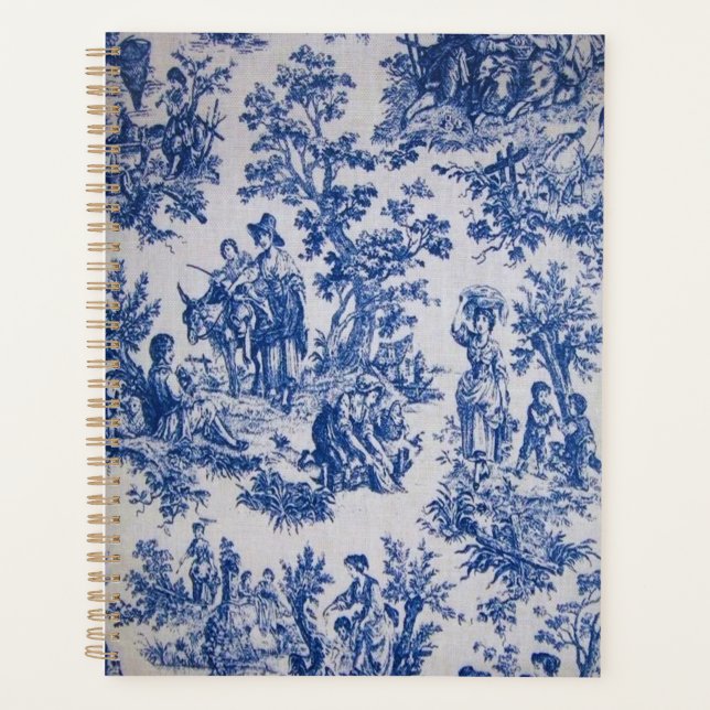 Französisch toile de jouy blau-weiß elegant planer (Vorderseite)
