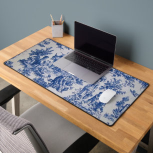 Französisch toile de jouy blau-weiß elegant schreibtischunterlage