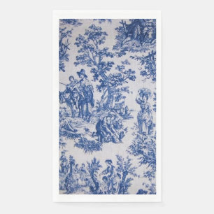 Französisch toile de jouy blau-weiß elegant serviette