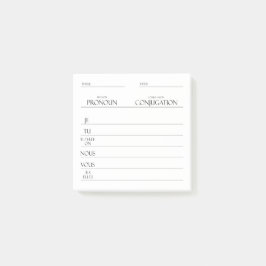 Französisch | Verbs Conjugation Practice Post-it Klebezettel