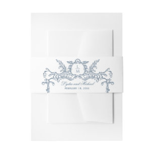 Französisch-Verziert-Barockmonogramm Einladungsbanderole