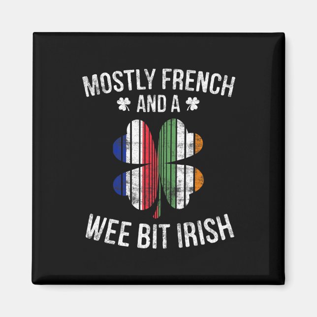 Französisch Wee Bit Irish Fun Frankreich Patrick D Magnet (Vorne)