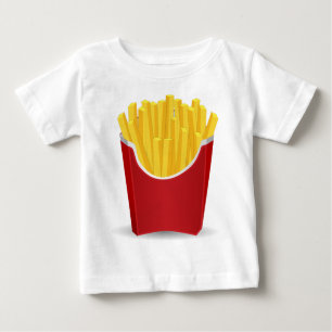 Französisch Zeichnend Fries Baby T-shirt
