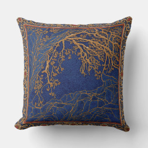Französische Alpen Blue Gold + Karneol  Kissen