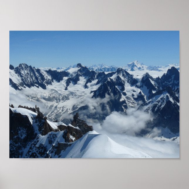 Französische Alpen Chamonix Mont Blanc Poster (Vorne)