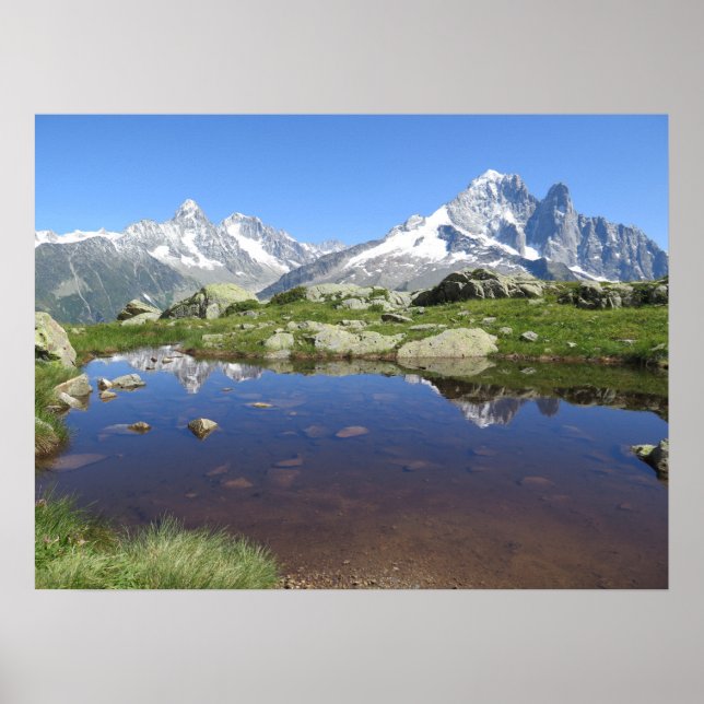 Französische Alpen Chamonix Poster (Vorne)