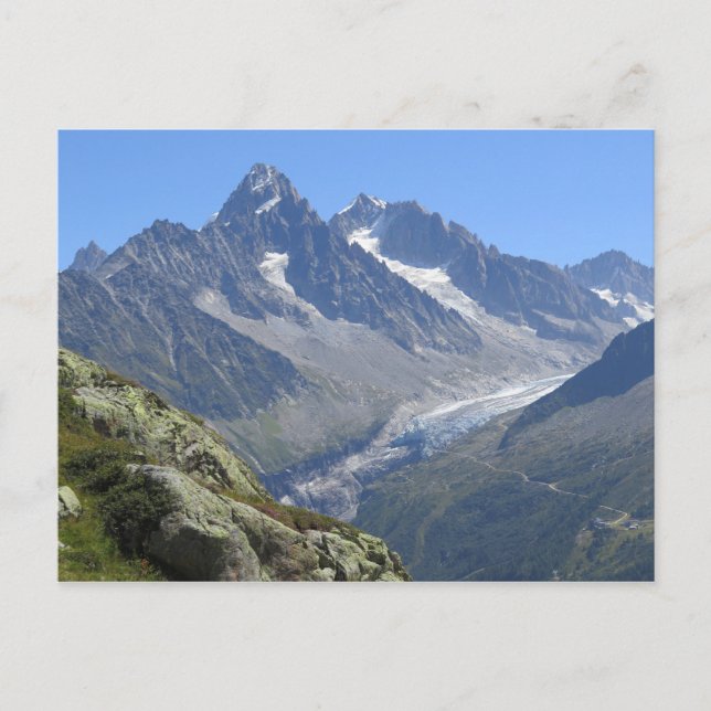 Französische Alpen Chamonix Postkarte (Vorderseite)