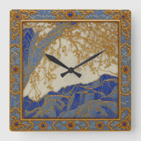 Französische Alpen Gold Silber Lapis Farbwanduhr