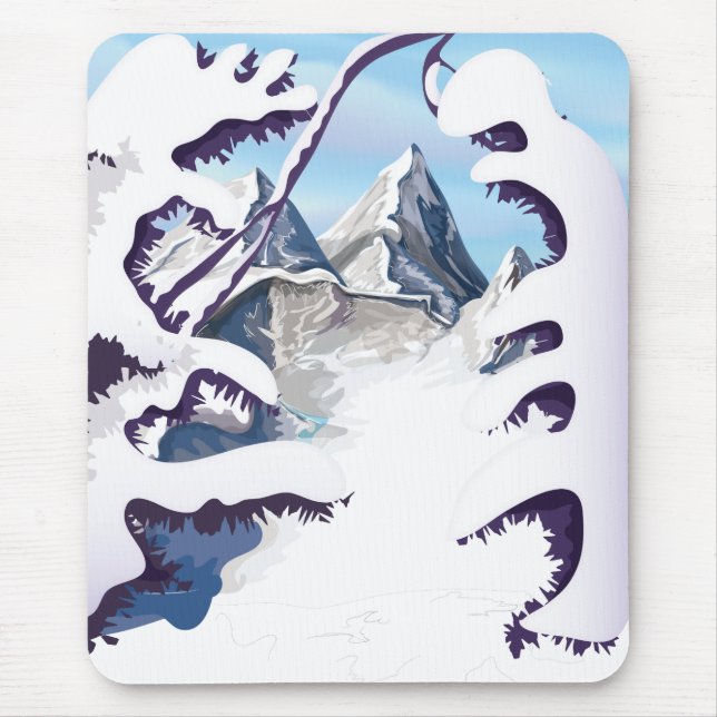 Französische Alpen Mousepad (Vorne)