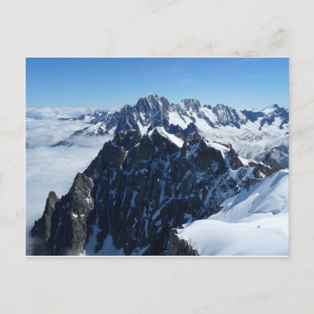Französische Alpen Postkarte (Vorderseite)