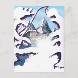 Französische Alpen Postkarte