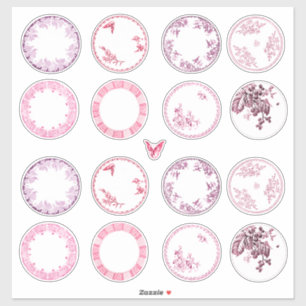 Französische Antike Teller RED-Aufkleber Aufkleber