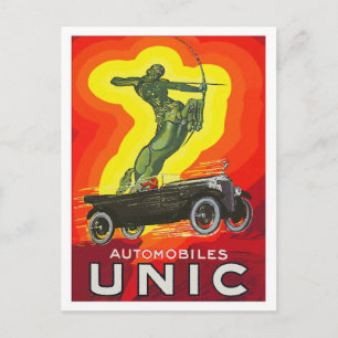 Französische Antiquitäten Auto Werbekunst Art Deco Postkarte