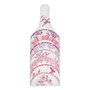 Französische Antiquitätenplatte   RED BIRD Decorbo Schneidebrett