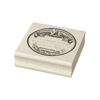Französische Apotheke Vintager Gummi Briefmarke Gummistempel