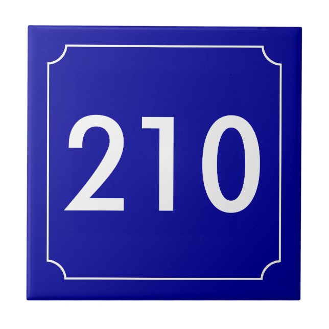 Französische Appartementnummer Fliese (Vorderseite)