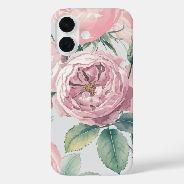 Französische Aquarell-Rose Muster iPhone-Gehäuse Case-Mate iPhone Hülle (Rückseite)