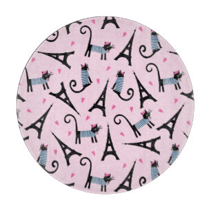 Französische Art gekleidete Katze mit Schneidebrett