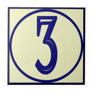Französische Art-Hausnummern 3 Fliese
