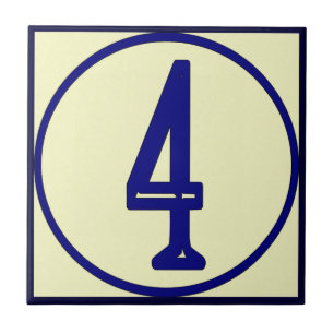 Französische Art-Hausnummern 4 Fliese