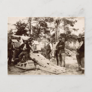 Französische Artillerieeinheit im Ersten Weltkrieg Postkarte